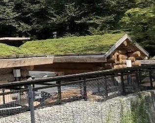 Банный двор с купелью под открытым небом